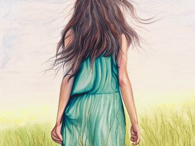 watercolor woman walking nature inspired creativity